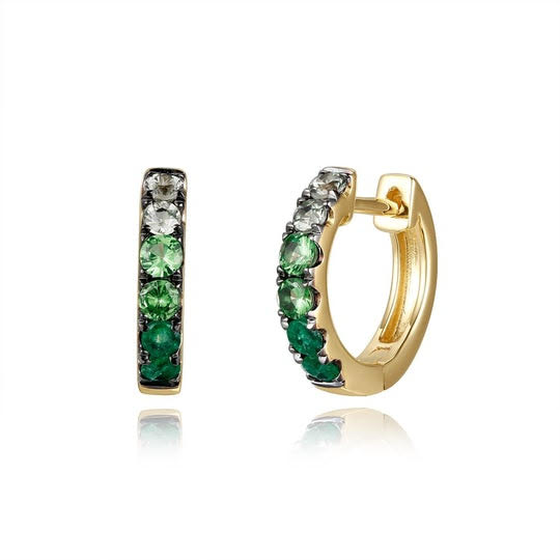 GREEN GARNET OMBRÉ HUGGIE - Very Anna Jewelry