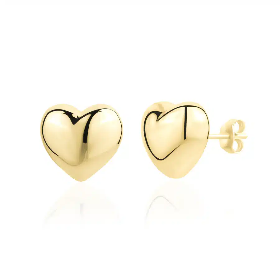 LEV Puff heart studs
