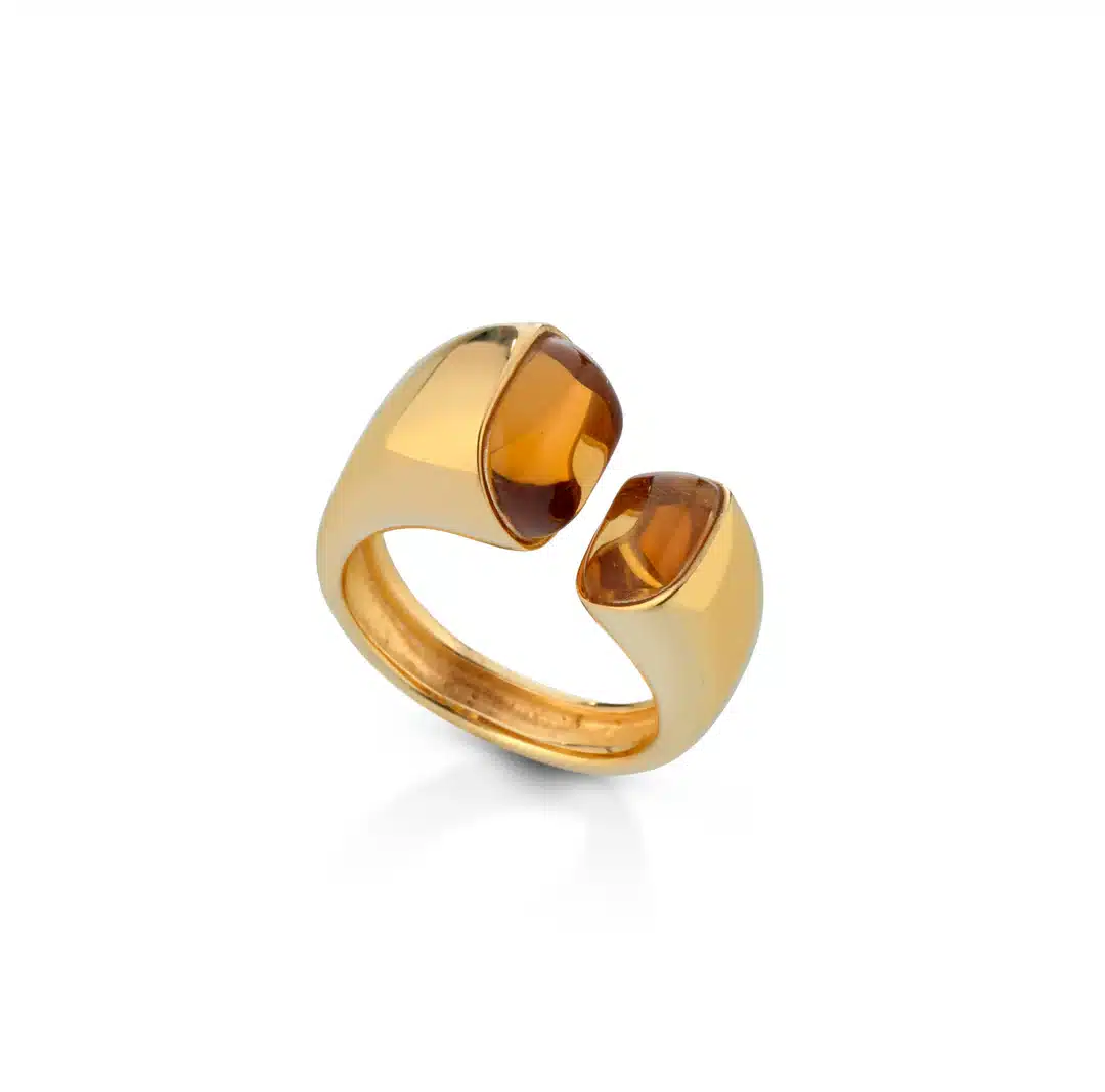 Flora Square ring in Citrine