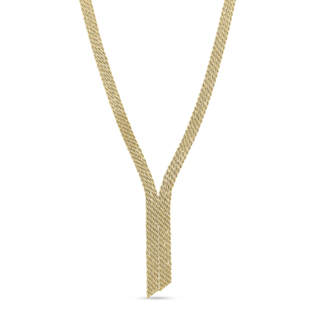 ELY classic lariat  mesh necklace