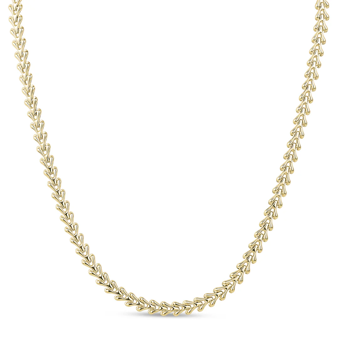 Sophie flat heart link necklace